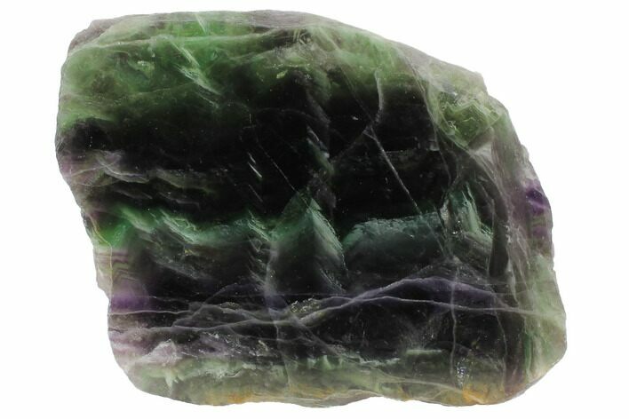 Polished Green & Purple Fluorite Slab - China #98618